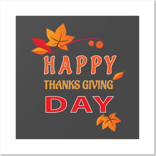 Happy thanks giving day Posters and Art